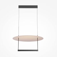 LED Hängelampe Metall Schwarz Weiß 60 cm 3000...