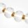 LED Deckenleuchte Metall Glas Gold L:150 cm 36 W 3000 K