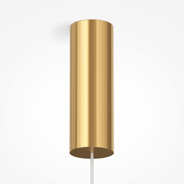 LED Hängelampe Metall Glas Gold L:27,8 cm 16 W 3000 K