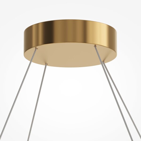 LED Hängelampe Metall Glas Gold Ø80 cm 3000 K Spirale