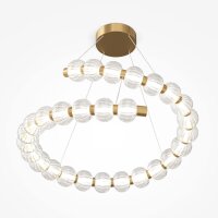 LED Hängelampe Metall Glas Gold Ø80 cm 3000 K...