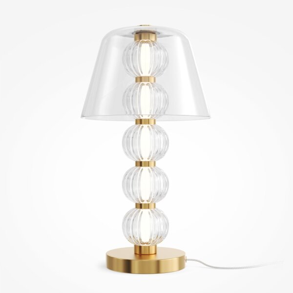 Stilvolle LED Tischlampe Glas Gold 45,2 cm 10 W 3000 K