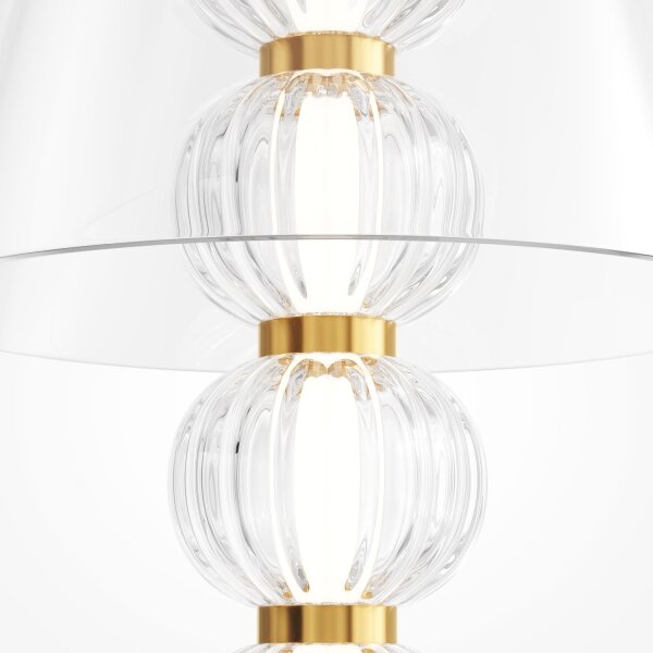Stilvolle LED Tischlampe Glas Gold 45,2 cm 10 W 3000 K