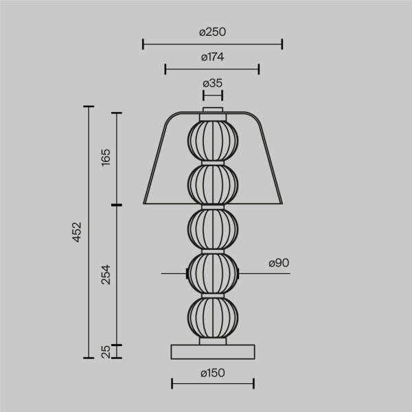 Stilvolle LED Tischlampe Glas Gold 45,2 cm 10 W 3000 K