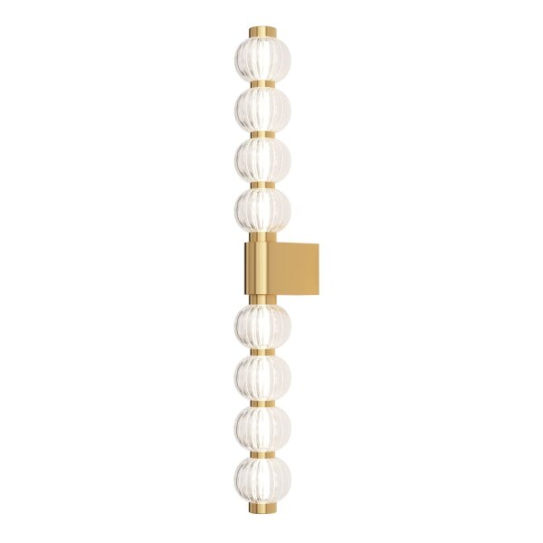 LED Wandlampe Glas Metall Gold H:76 cm 800 lm 3000 K