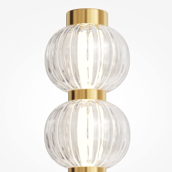 LED Wandlampe Glas Metall Gold H:76 cm 800 lm 3000 K