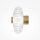 Runde LED Wandlampe Glas Metall Gold Ø18 cm 3 W 3000 K