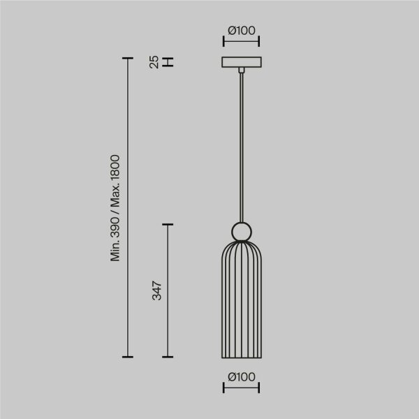 Runde Pendelleuchte E14 Glas Metall Grau Gold Ø10 cm