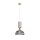 Runde Pendelleuchte E27 Glas Metall Grau Gold Ø30 cm