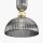 Runde Pendelleuchte E27 Glas Metall Grau Gold Ø30 cm