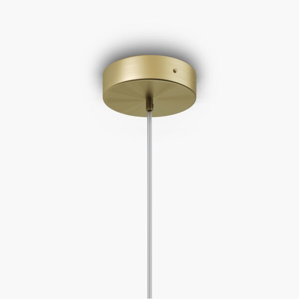 Blendarme Hängelampe Glas Gold Weiß E27 Ø30 cm rund