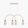 Pendelleuchte Glas Metall Cognac Gold 110 cm lang E14