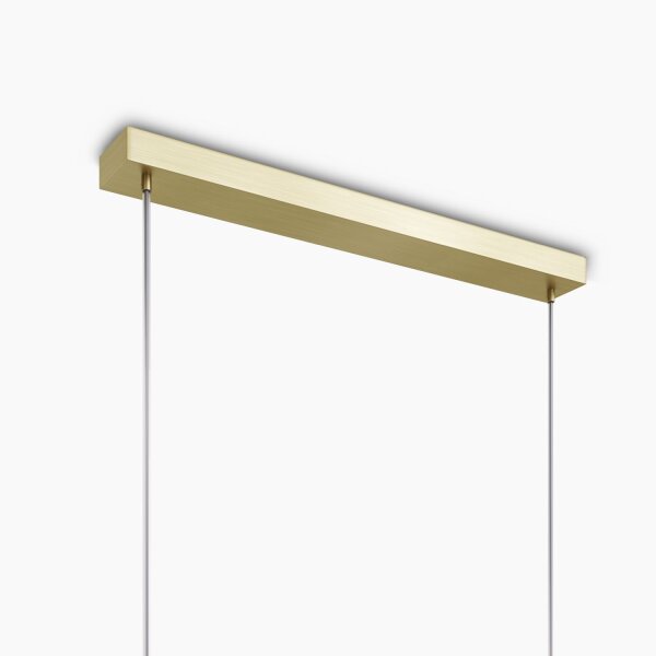 Hängelampe Glas Metall Grau Gold 110 cm lang E14 Modern