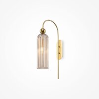 Wandleuchte Glas Cognac Gold T:26,5 cm E14 blendarm