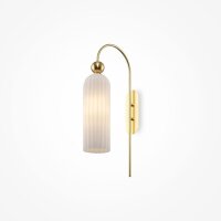 Wandlampe Glas Metall Gold Weiß H:53,5 cm E14 blendarm