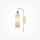 Wandlampe Glas Metall Gold Weiß H:53,5 cm E14 blendarm