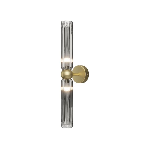Up Down Wandleuchte Gold Grau H:43,5 cm G9 2-flammig