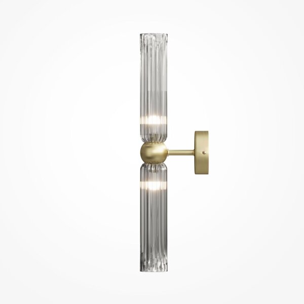 Up Down Wandleuchte Gold Grau H:43,5 cm G9 2-flammig