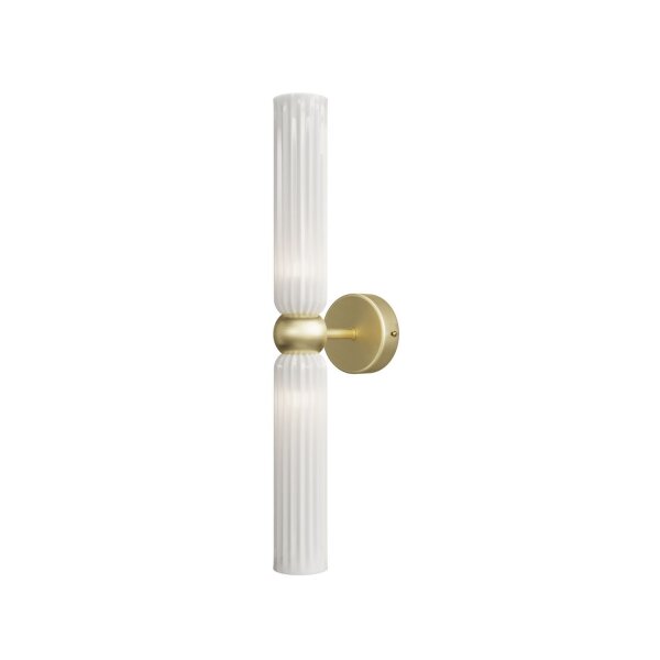 Wandlampe Gold Weiß T:12,5 cm G9 Up Down 2-flammig