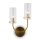 Wandleuchte 2-flammig Glas Metall in Messing G9 B:25 cm