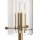 Wandleuchte 2-flammig Glas Metall in Messing G9 B:25 cm