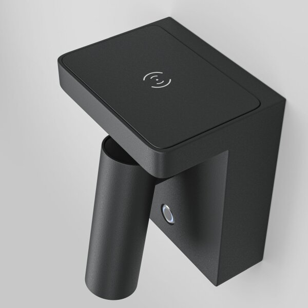 LED Wandspot dimmbar H:11 cm 2700 K induktives Laden