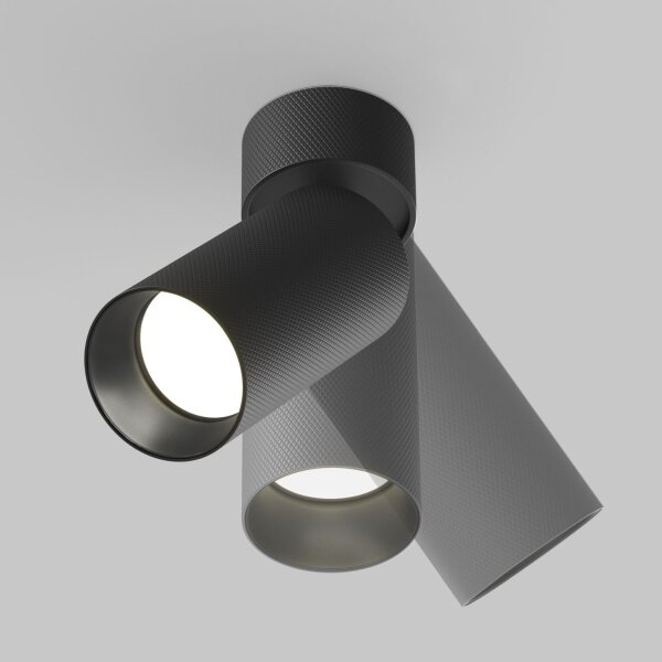 Flexibler Deckenspot Aluminium Schwarz GU10 B:5,4 cm