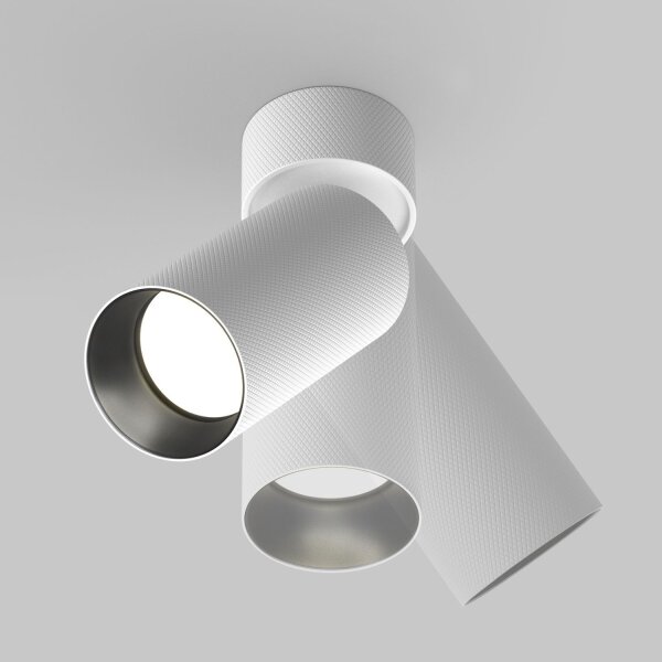 Flexibler Deckenstrahler Aluminium Weiß GU10 B:5,4 cm