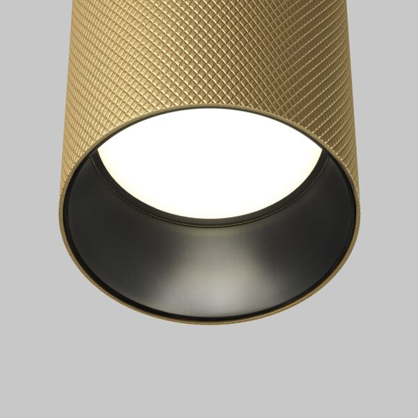 Deckenstrahler Aluminium Gold Ø5,4 cm GU10 Aufbau