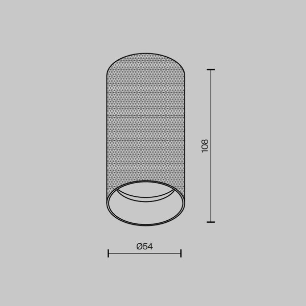 Deckenstrahler Aluminium Gold Ø5,4 cm GU10 Aufbau