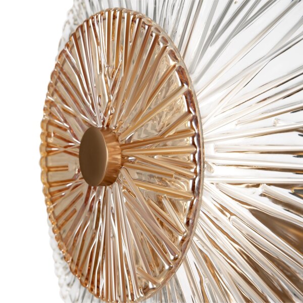 Moderne Wandlampe Glas Metall Bernstein Gold Ø28 cm E14