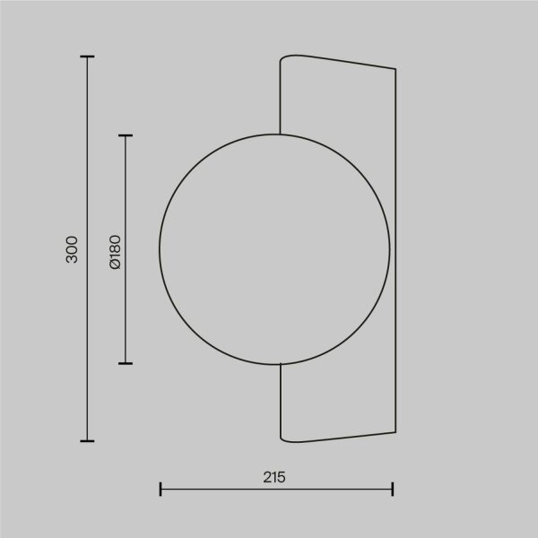 Wandlampe Glas Metall Messing H:30 cm G9 Kugel Modern