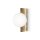 Wandlampe Glas Metall Messing H:30 cm G9 Kugel Modern