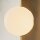 Wandlampe Glas Metall Messing H:30 cm G9 Kugel Modern