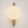 Wandlampe Glas Metall Messing H:30 cm G9 Kugel Modern
