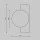 Wandlampe Glas Metall Messing H:30 cm G9 Kugel Modern