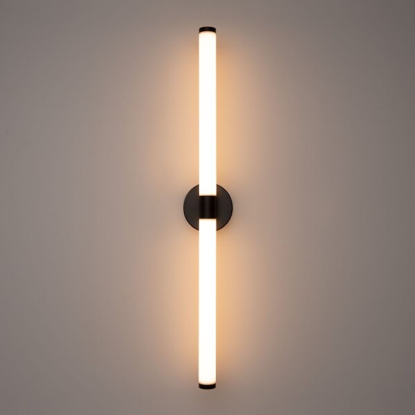 LED Wandlampe Aluminium Schwarz H:63 cm 1400 lm 3000 K