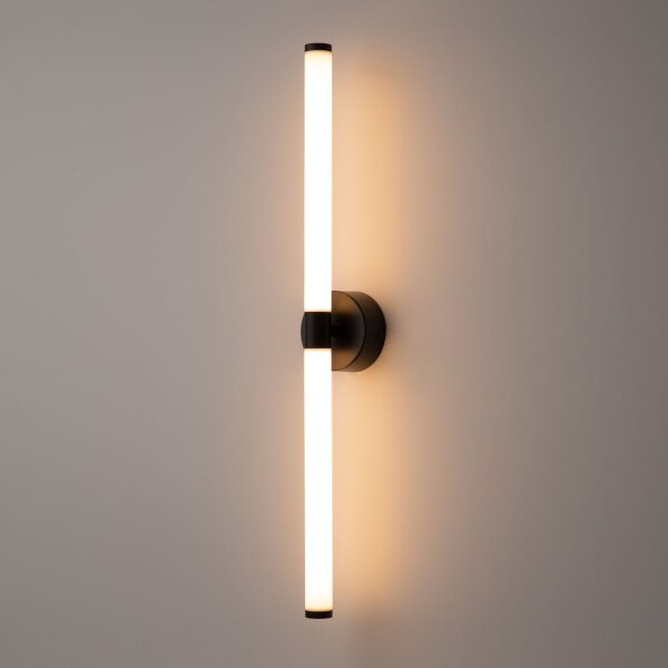 LED Wandlampe Aluminium Schwarz H:63 cm 1400 lm 3000 K