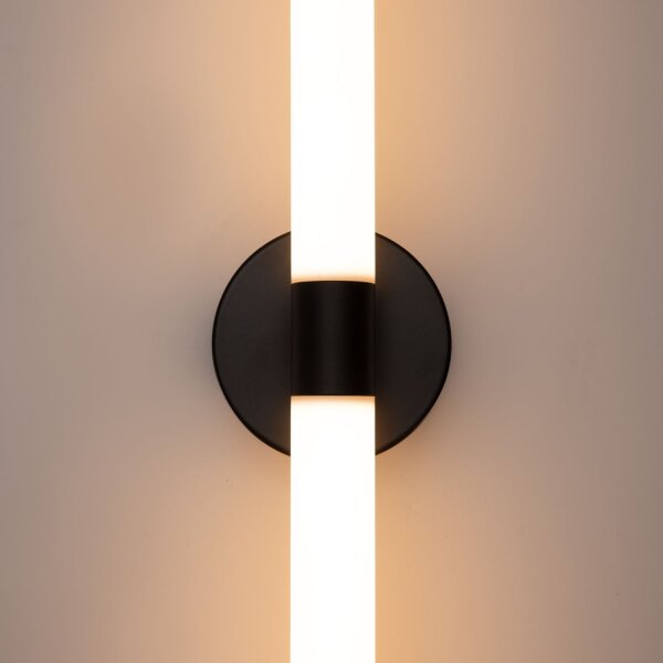 LED Wandlampe Aluminium Schwarz H:63 cm 1400 lm 3000 K