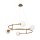 Pendelleuchte Glas Metall L:61 cm G9 4-flammig blendarm