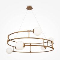Pendelleuchte Glas Metall L:81 cm G9 6-flammig blendarm