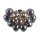 Deckenlampe Rauchglas Metall Nickel B:50 cm G9 blendarm