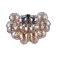 Deckenleuchte Glas Cognac Nickel B:50 cm G9 blendarm