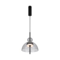 Runde LED Pendelleuchte Up Down Rauchglas Ø25 cm...
