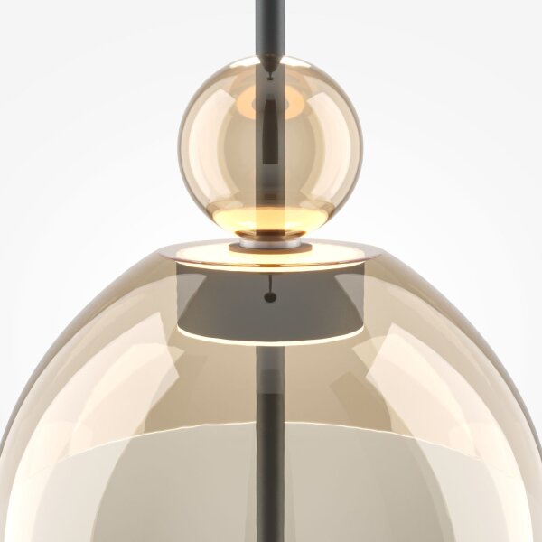 LED Pendelleuchte Up Down Glas Cognac Ø25 cm 3000 K