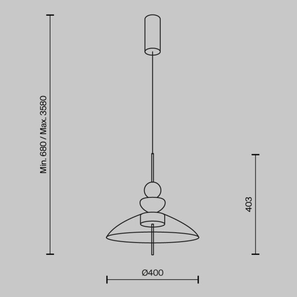 LED Pendelleuchte Cognac Schwarz Ø40 cm 3000 K Up Down