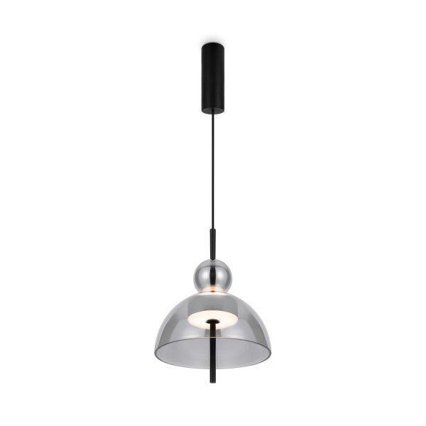 Runde LED Pendelleuchte Rauchglas Ø25 cm 3000 K Up Down