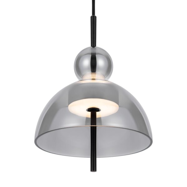 Runde LED Pendelleuchte Rauchglas Ø25 cm 3000 K Up Down