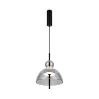 Runde LED Pendelleuchte Rauchglas Ø25 cm 3000 K Up...