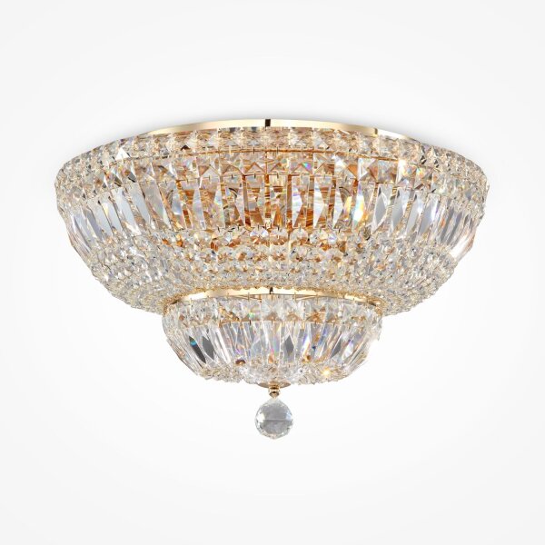 Deckenlampe Glas Metall Gold Ø46 cm E14 12-flammig